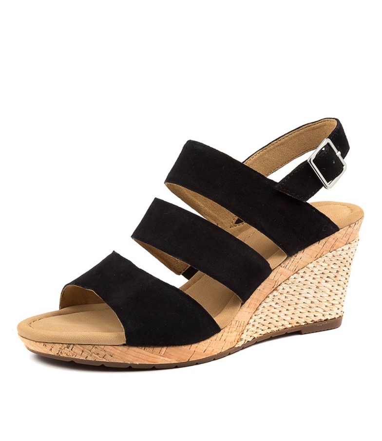 Gabor Coquelicot Daim Noir