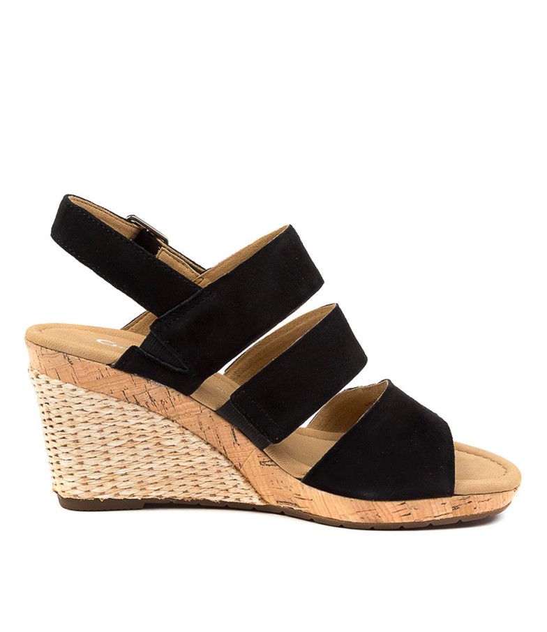 Gabor Coquelicot Daim Noir