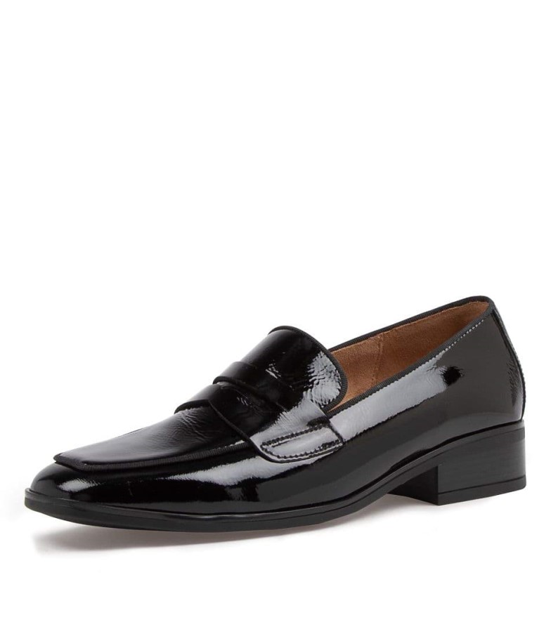 Gabor Rabke Mocassins En Cuir Schwarz