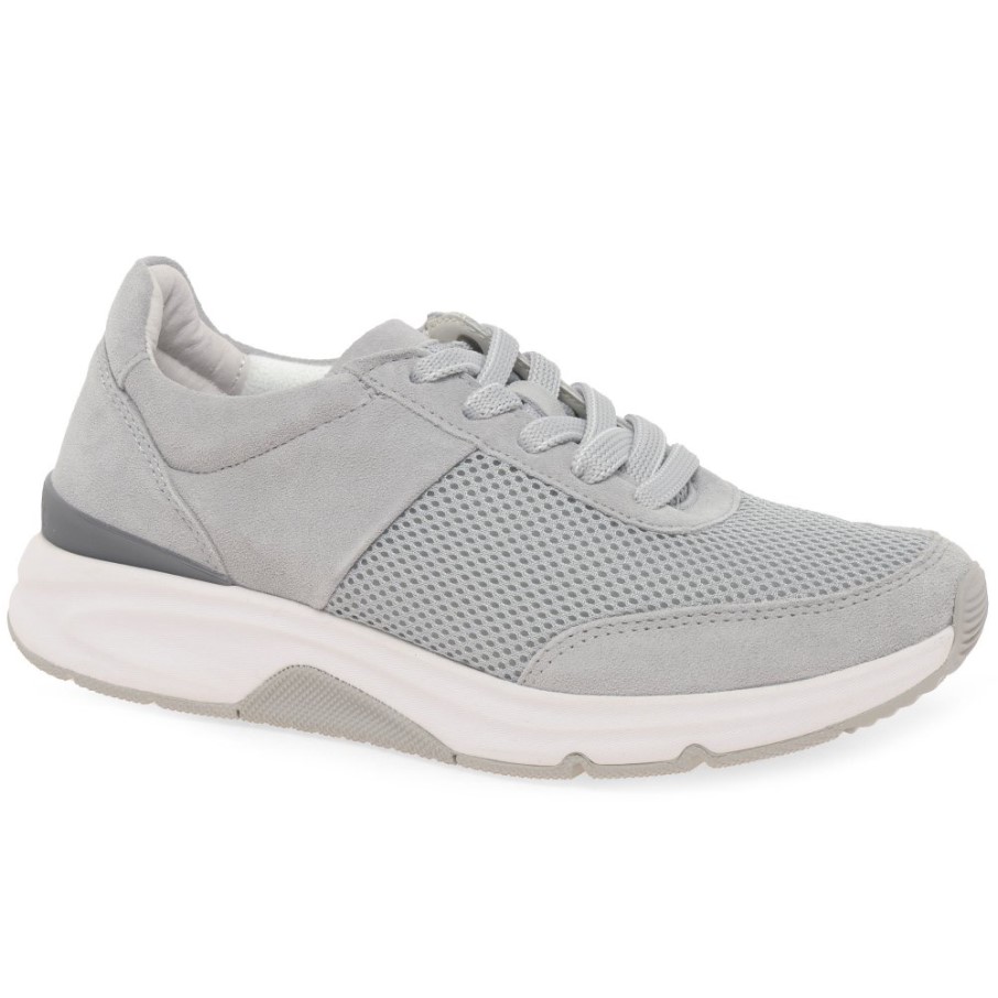 Baskets Femme Gabor Aloe Daim Gris Clair