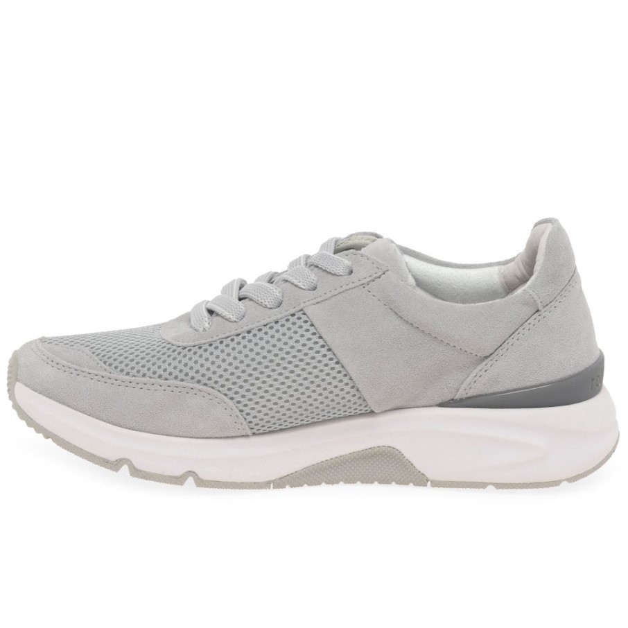Baskets Femme Gabor Aloe Daim Gris Clair