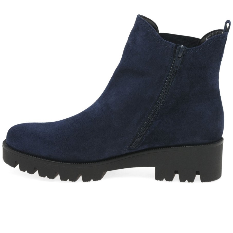 Bottes Chelsea En Daim Marine Newport Pour Femmes Gabor