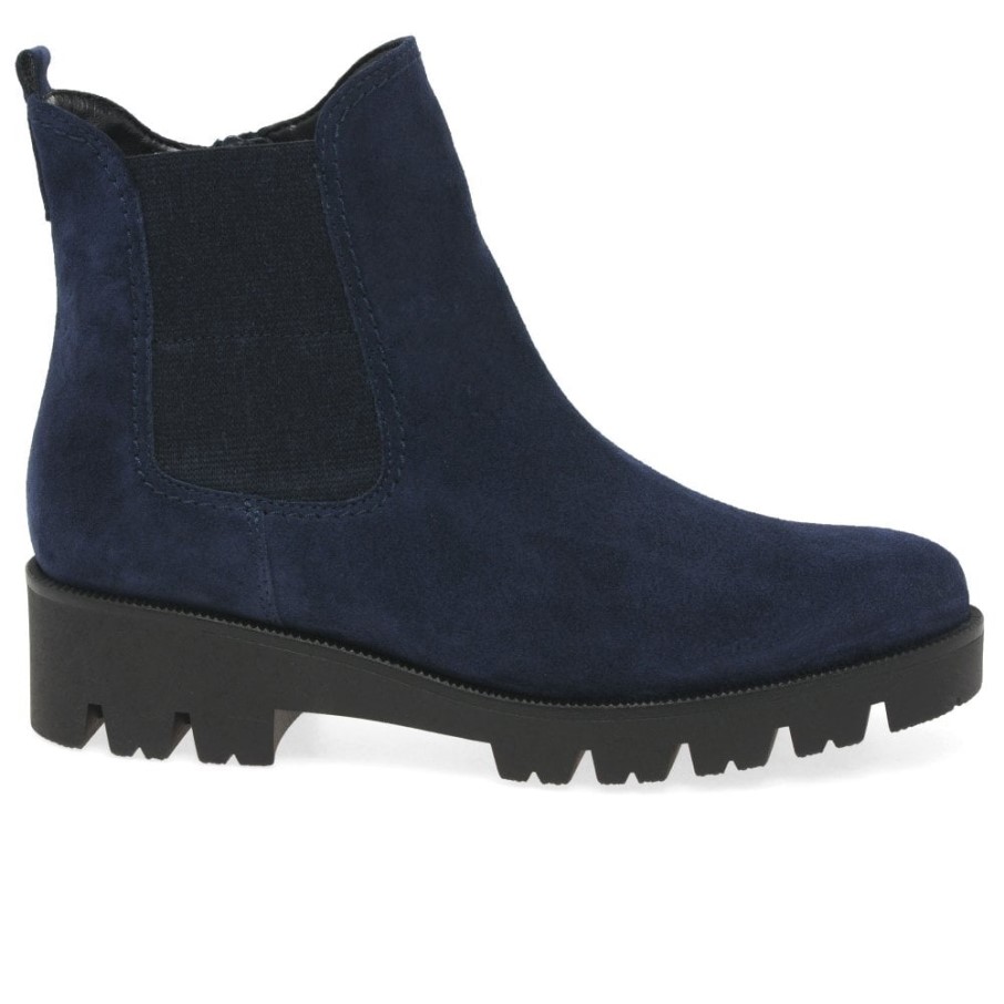 Bottes Chelsea En Daim Marine Newport Pour Femmes Gabor