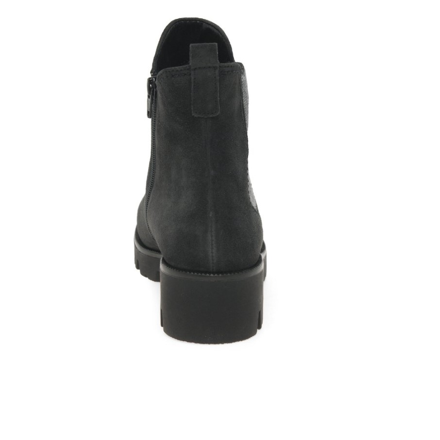 Bottines Chelsea Femme Newport Gabor Daim Gris Foncé