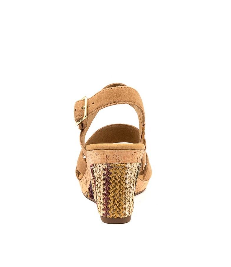 Gabor En Cuir De Selle Coquelicot