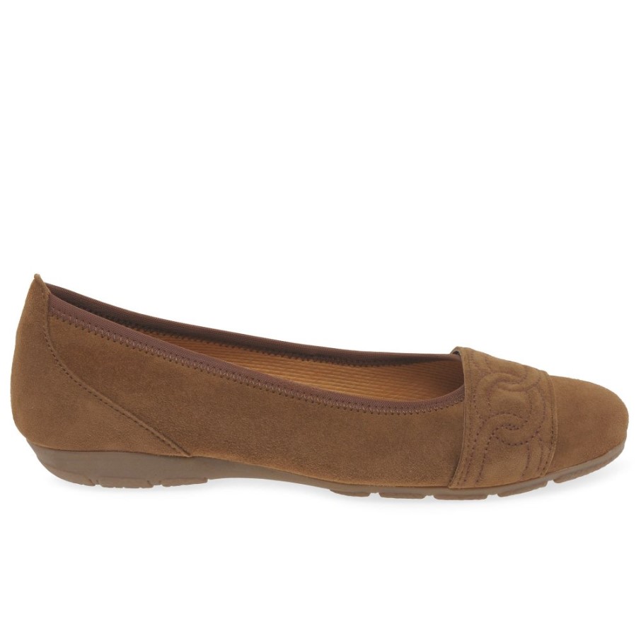 Ressemblance Dames Chaussures Gabor Nouveau Whisky Daim