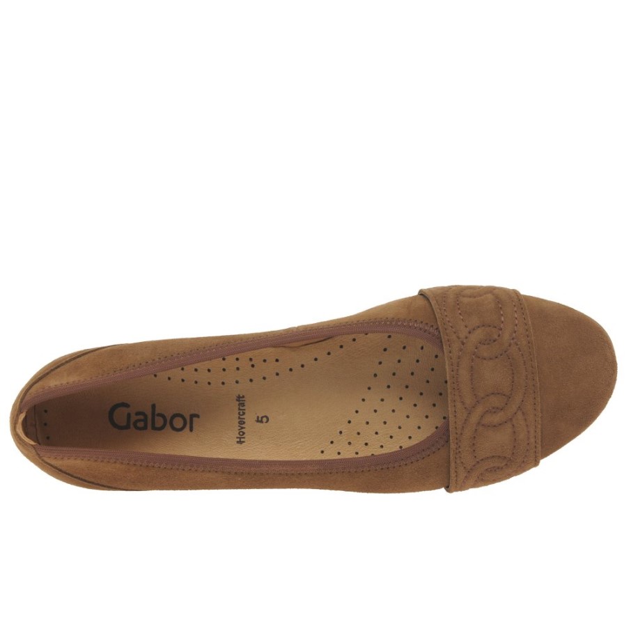 Ressemblance Dames Chaussures Gabor Nouveau Whisky Daim