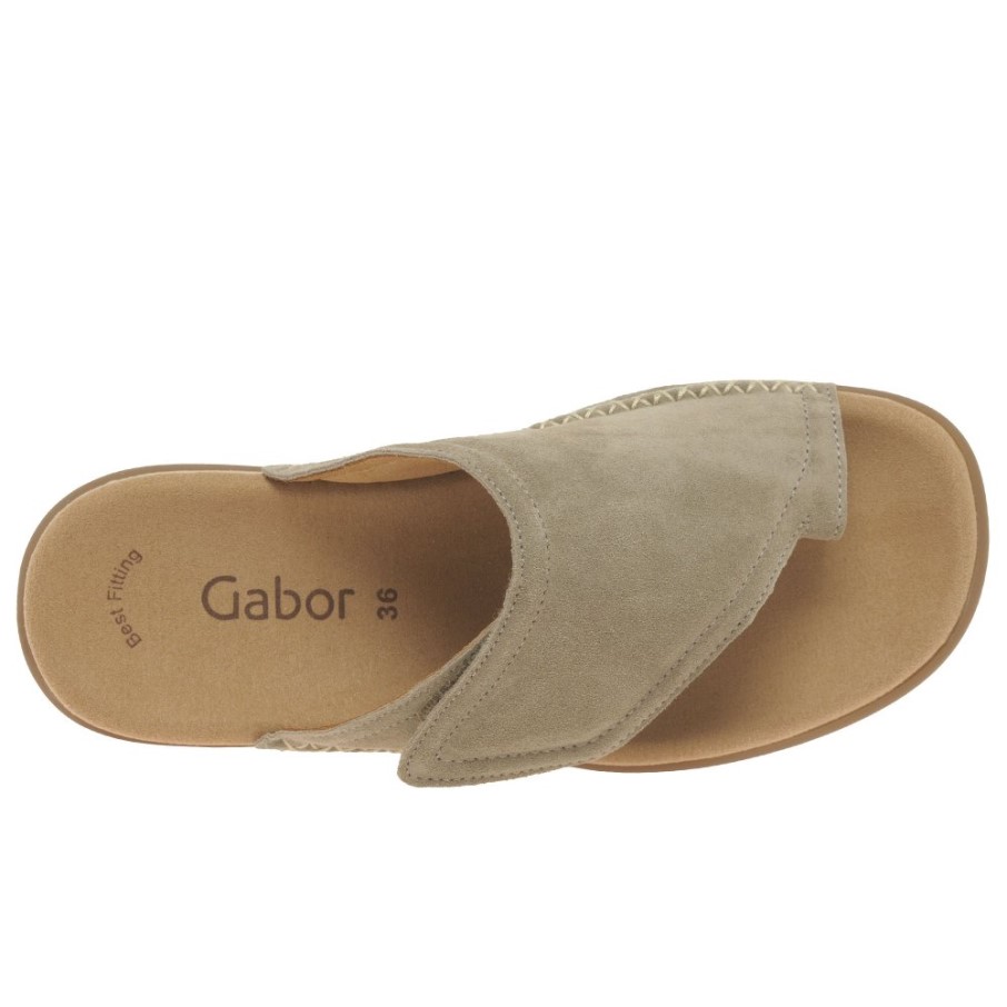 Sandales à Boucle D'orteil En Daim De Soie Gabor Enjoy Pour Femme