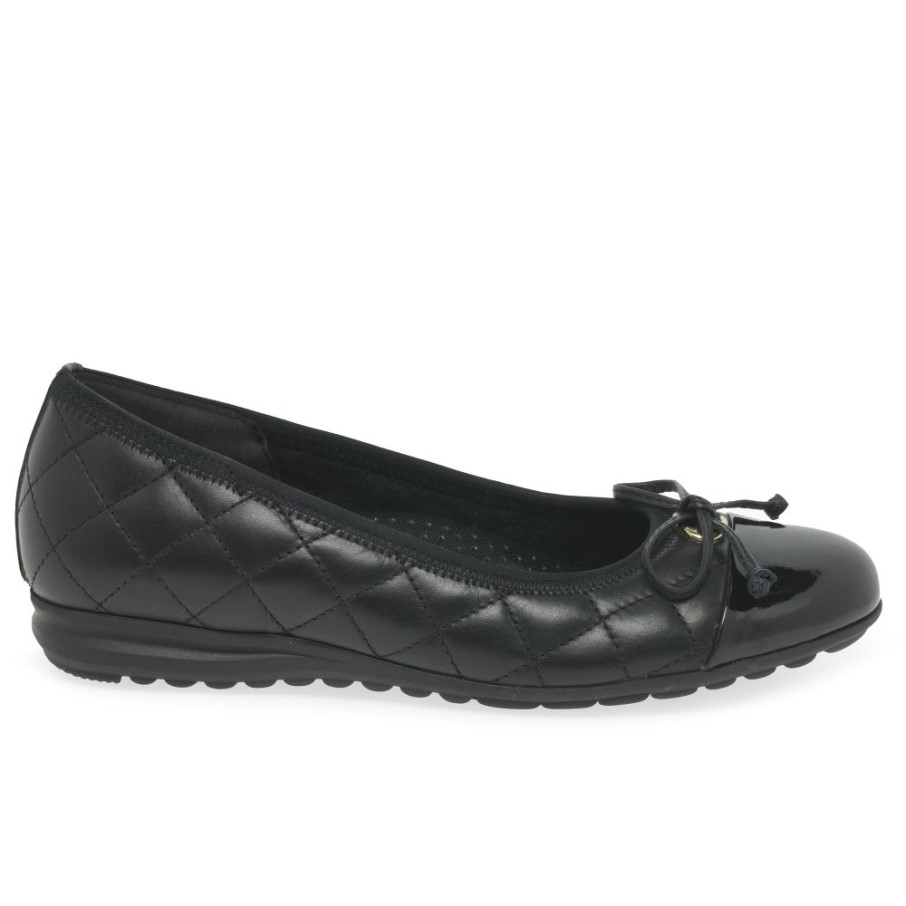 Snowdrop Dames Ballerines Gabor Noir/vernis