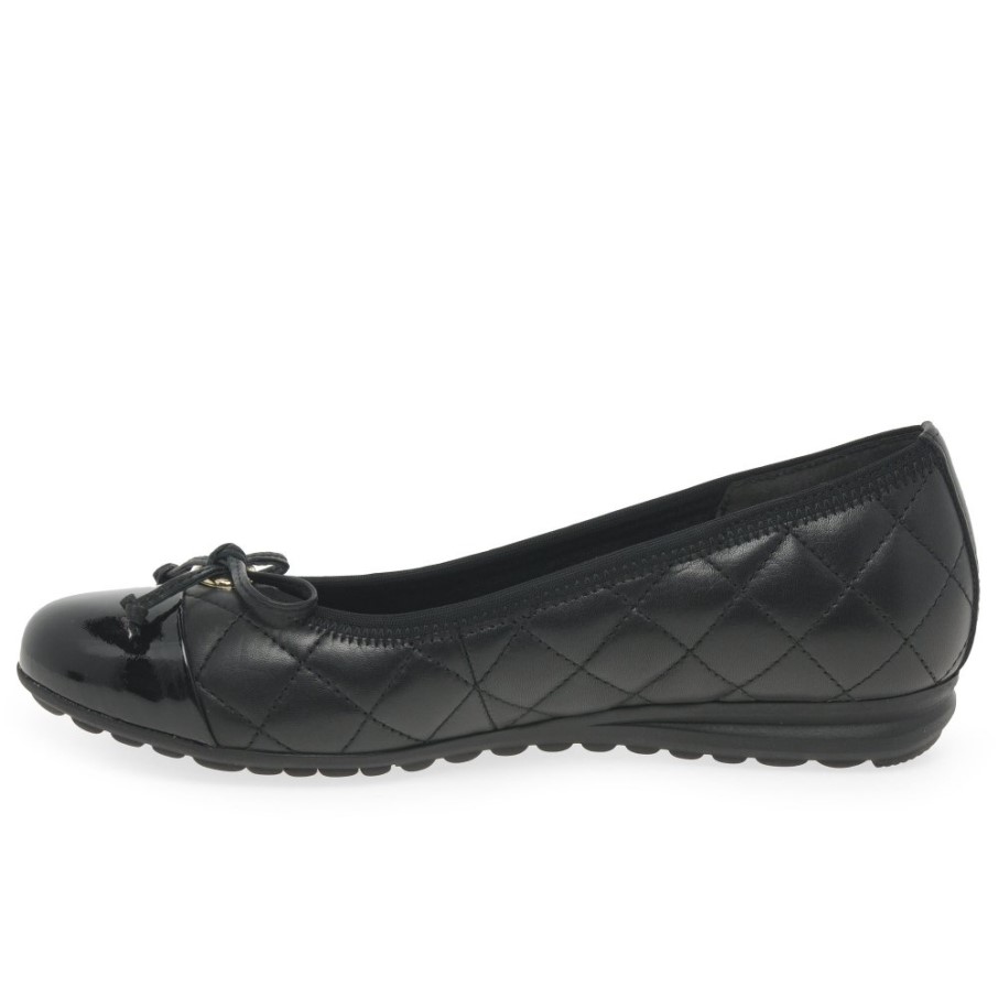 Snowdrop Dames Ballerines Gabor Noir/vernis