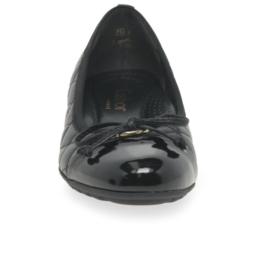 Snowdrop Dames Ballerines Gabor Noir/vernis