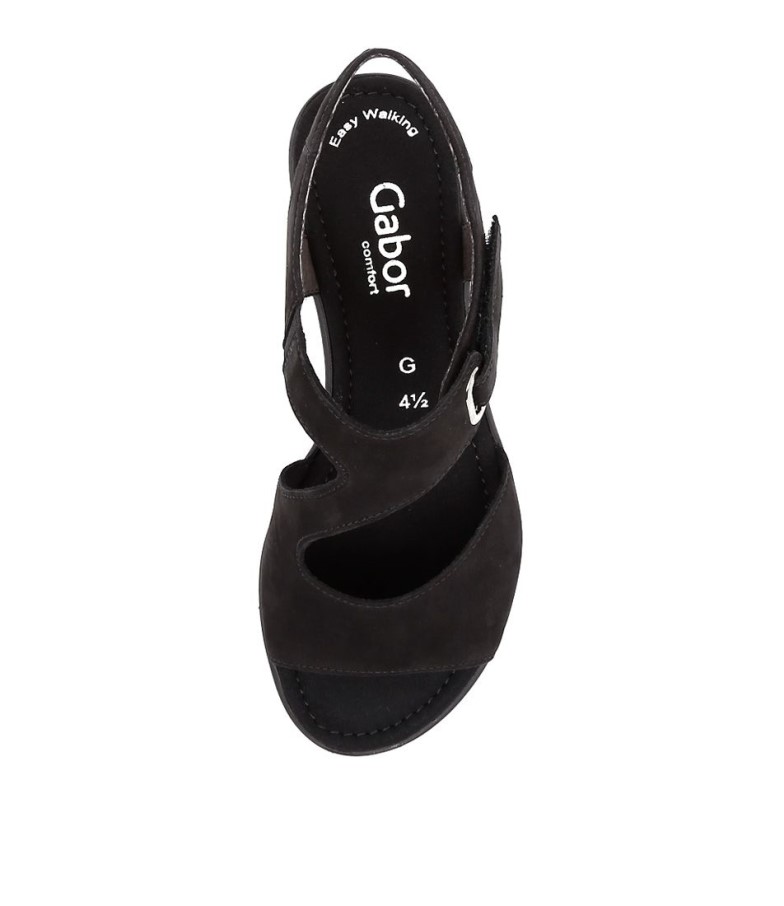 Gabor En Cuir Nubuck Noir Suraya