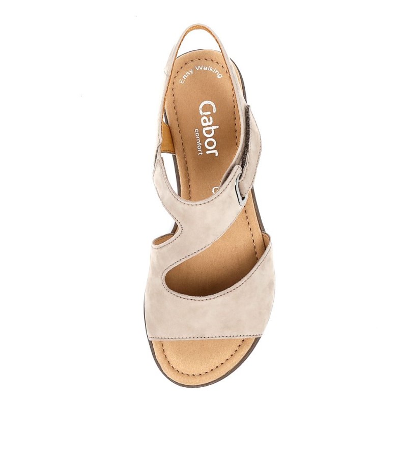 Sandales En Cuir Nubuck Suraya Visone Gabor