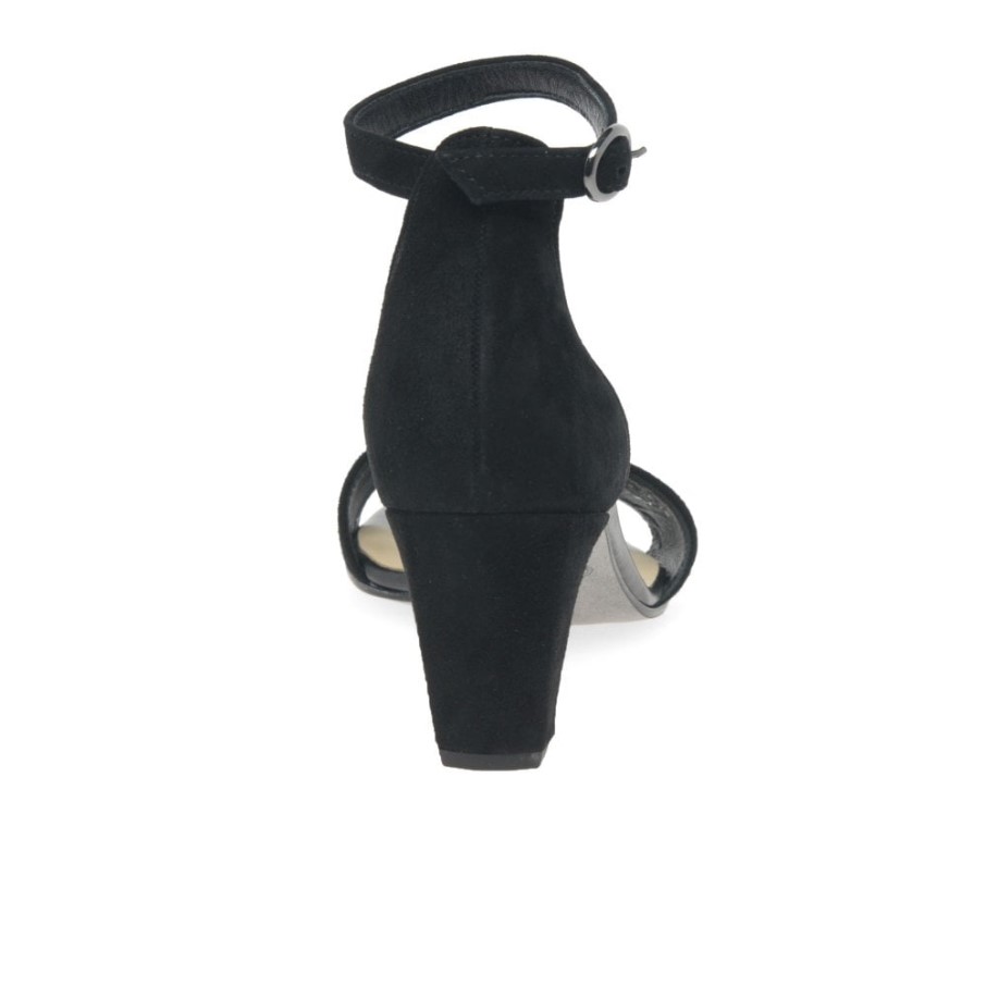 Licorne Sandales à Talons Hauts Pour Femmes En Daim Noir Gabor