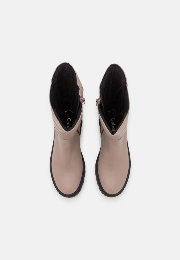 Bottines Compensées Caramel/gris Gabor