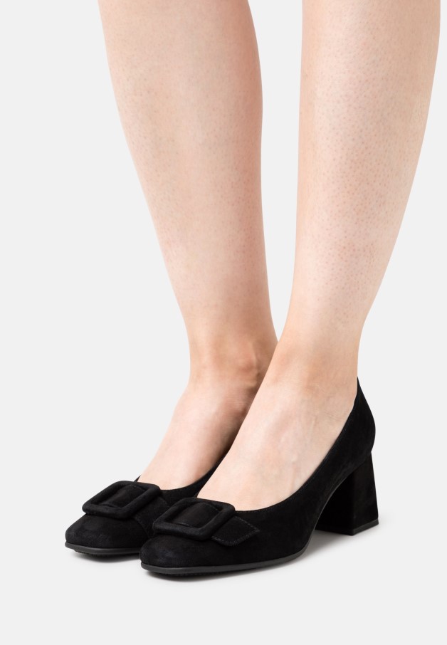 Cuir Gabor Noir - Talons Classiques